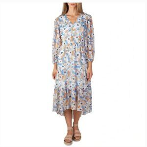 Joie Limited Edition Floral Print Tiered Maxi Dress